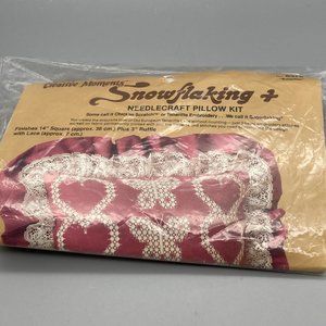 Vintage NIP Paragon Snowflaking Craft Kit 8375 Butterflies, Needlecraft Pillow